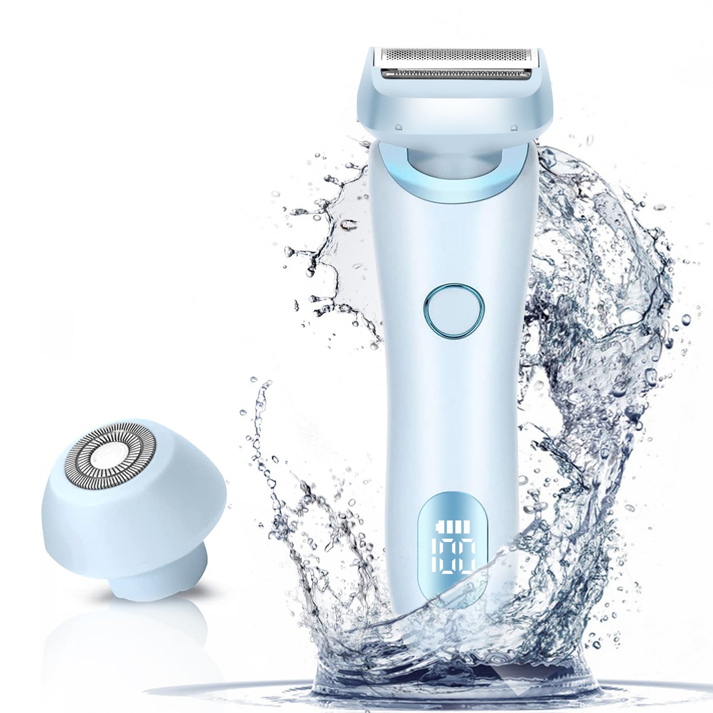 Electric Razors Shaver for Women – 2-in-1 Cordless Bikini Trimmer (Ocean Blue)