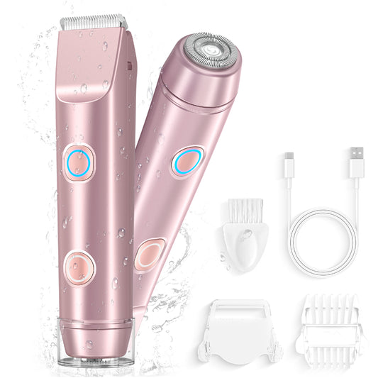 Waterproof for Underarm Leg Face Arm Pubic Area, Wet/Dry Use(Rose Gold)
