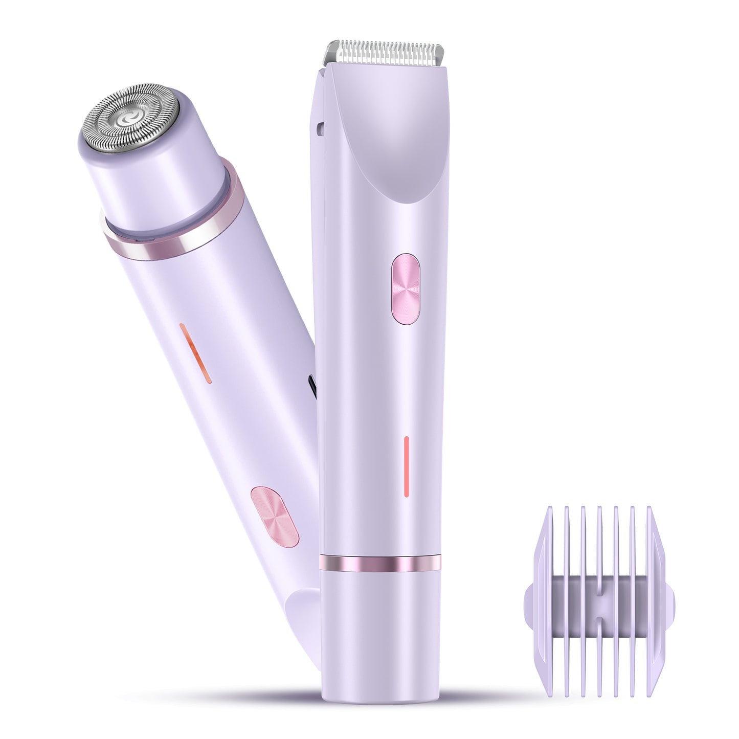 Bikini Trimmer for Women, Dual-Head Women's Electric Shaver with Ceramic Blades, 2-in-1 Electric Razors for Women's Pubic Hair, Legs/Arms/Underarms/Face, IPX7 Waterproof Wet & Dry Use