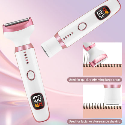 Electric Shaver for Women, 5-in-1 Painless Electric Razors for Womens Legs Underarm Face Nose Pubic Area, Rechargeable Bikini Trimmer With Detachable Head,Cordless Facial Hair Remover, Dry Use