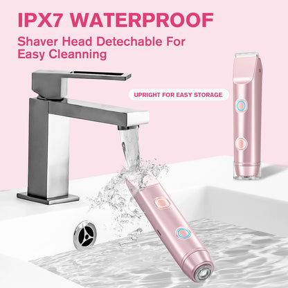 Waterproof for Underarm Leg Face Arm Pubic Area, Wet/Dry Use(Rose Gold)