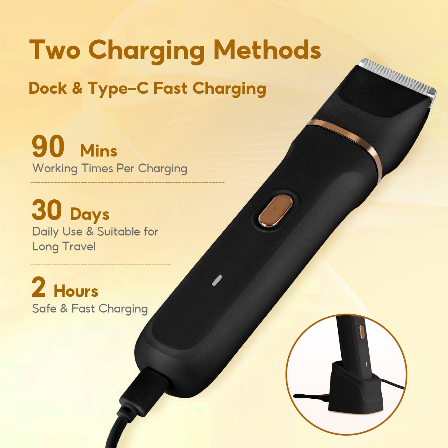 5-in-1 Electric Razors for Women, Women's Electric Shaver with Ceramic Blade & USB Charge Dock, Rechargeable Bikini Trimmer for Face Nose Underarm Arm Legs, Wet & Dry, Detachable Head (Black)