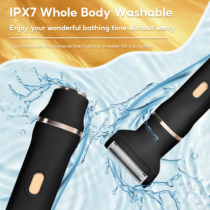 5-in-1 Electric Razors for Women, Women's Electric Shaver with Ceramic Blade & USB Charge Dock, Rechargeable Bikini Trimmer for Face Nose Underarm Arm Legs, Wet & Dry, Detachable Head (Black)